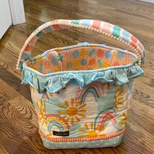 Sunshine Rainbow Quilted Easter Basket - Multicolor